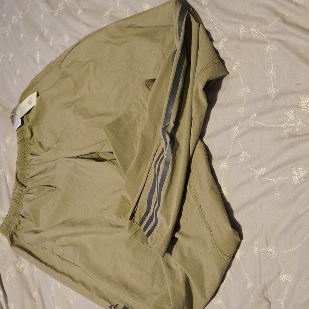 Sale, 3 For $40 Adidas Khaki Track Pants with Gray Stripes